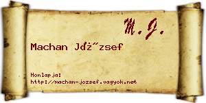 Machan József névjegykártya
